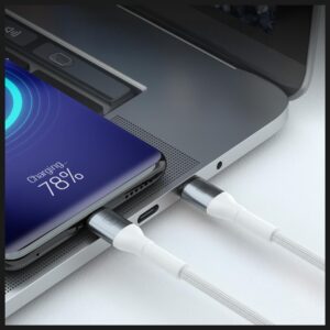 Kabelis 3MK Hyper Cable N-SERIES USB-C į USB-C 1m 20V/3A 60W baltos saplvos - Image 3