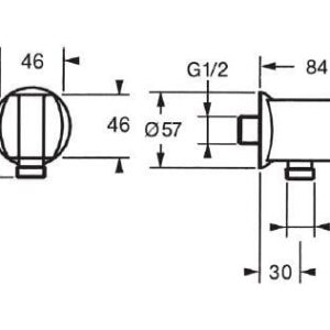 Įleistinis dušo maišytuvas su bide dušeliu Oras Saga 3993 - Image 2