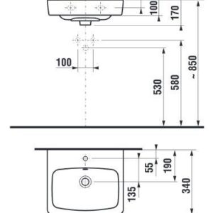 Praustuvė JIKA LYRA PLUS H815380, 400×340 mm - Image 2