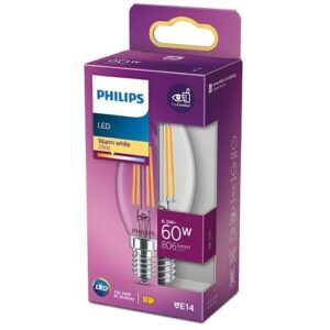 Lemputė Philips LED, B35, 2700 °K, E14, 6.5 W, 806 lm - Image 2