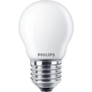 LED lemputė PHILIPS, P45, E27, 6,5 W, 806 lm, 2700 K