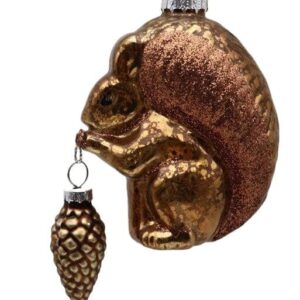 Stikl. eglutės žaisliukas voverė CHRISTMAS TOUCH EBG14C420