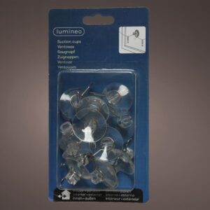 Kabliukai elektrinei girliandai ant stiklo Lumineo