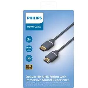 Laidas PHILIPS HDMI M, HDMI M, 3m, pilkas SWV5630G/00 - Image 2