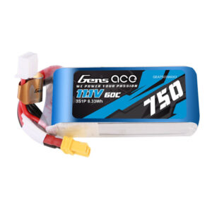 GENS ACE 750MAH 11.1V 60C 3S1P LIPO BATTERY PACK WITH XT30 - Image 2