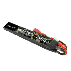 Gens ace 25C 1300mAh 2S1P 7.4V Saddle Airsoft Gun Lipo Battery with T Plug - Image 1