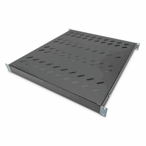 DIGITUS 19" Cabinet shelf, 1U, 500-780mm, color black (RAL 9005), DN-97647 - Image 2