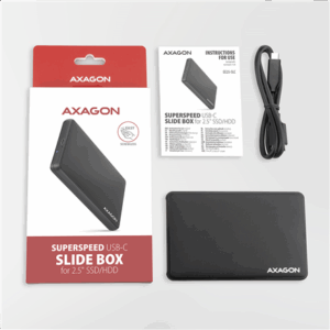 AXAGON EE25-SLC external 2.5" case, USB 3.0 / SATA III - USB-C, black - Image 9
