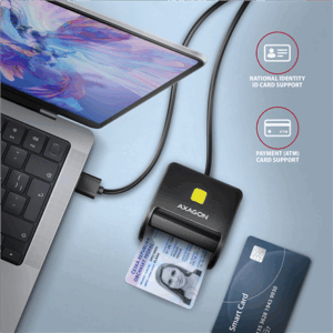 AXAGON CRE-SM3N USB Smart Card FlatReader - Image 4
