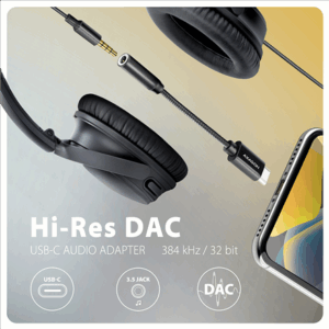 AXAGON ADA-HC USB-C Hi-Res Audio Adapter - 3.5mm Jack, 32 Bit, 384 kHz - Image 3