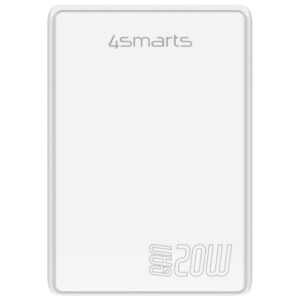 Laidinis įkroviklis 4smarts FlatPlug Duos 20W GaN USB-C + USB-A baltos spalvos - Image 2