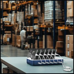 Charging station 4smarts Team 100W with cable set navy blue - Image 7