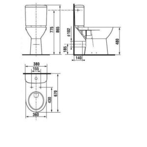 Unitazas JIKA DEEP H8236160000001, 360×670 mm - Image 2
