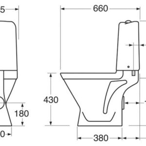 Unitazas su dangčiu GUSTAVSBERG NORDIC3 3510, 355×660 mm - Image 3