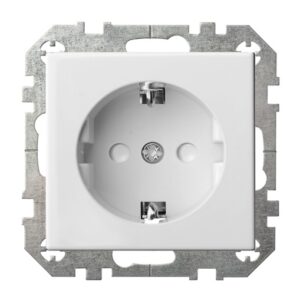 Kištukinis lizdas LIREGUS EPSILON, su įž., baltos spalvos