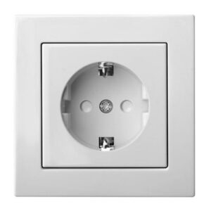 Kištukinis lizdas LIREGUS EPSILON, su įž., baltos spalvos - Image 2