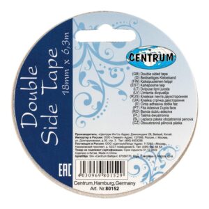Dvipusė lipnioji juostelė CENTRUM 80152, 6,3 m × 18 mm - Image 1
