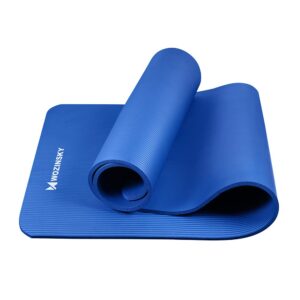 Wozinsky exercise mat 181 x 63 x 0.9 cm thick gymnastic yoga mat blue - Image 4