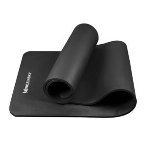 Wozinsky exercise mat 181 x 63 x 0.9 cm thick gymnastic yoga mat black - Image 4