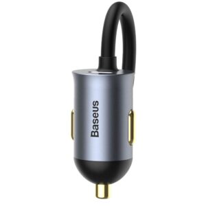 Baseus Share Together car charger 2x USB / 2x USB Type C 120W PPS Quick Charge Power Delivery pilkos spalvos (CCBT-A0G) - Image 7