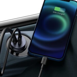 Baseus Share Together car charger 2x USB / 2x USB Type C 120W PPS Quick Charge Power Delivery pilkos spalvos (CCBT-A0G) - Image 9