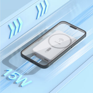 Dudao K14S USB-A / USB-C / MagSafe wireless powerbank 20W 5000mAh - baltos spalvos - Image 3