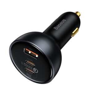 Baseus TZCCZM-0G USB-A / USB-C car charger 160W PPS / QC 5 / PD - pilkos spalvos - Image 2