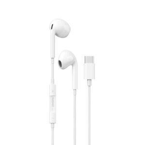 Dudao in-ear ausinės with USB Type-C connector baltos spalvos (X14PROT)