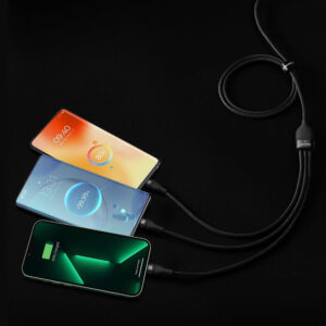 Baseus Flash Series II cable USB Type C - USB Type C / Lightning / micro USB 100 W 1.5 m juodos spalvos (CASS030201) - Image 9