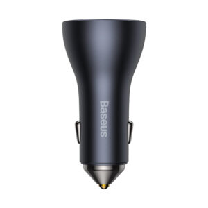 Baseus Golden Contactor Pro car charger USB-A + 2x USB-C 65W dark pilkos spalvos (CGJP010013) - Image 4