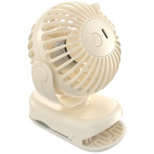 Mini desk fan AWEI F45 with clip 1200mAh baltos spalvos - Image 2