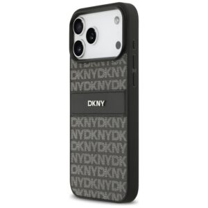 Dėklas DKNY Repeat Texture Pattern with Tonal Stripe skirtas Apple iPhone 17 Pro Max black - Image 2