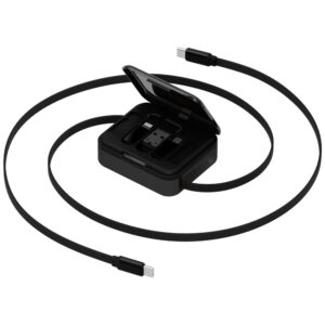 Kabelis Bazic GoCharge Loop 5in1 Lightning, USB-A, Micro USB 1m juodos spalvos - Image 3