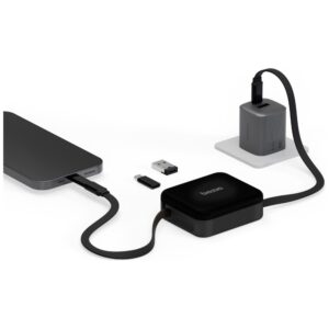 Kabelis Bazic GoCharge Loop 5in1 Lightning, USB-A, Micro USB 1m juodos spalvos - Image 4