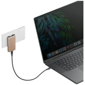 Laidinis įkroviklis Energea TravelWorld Edge 65W 2xUSB-C PD/PPS/QC3.0 (US/UK/EU) aukso spalvos - Image 6