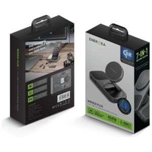 Docking station Energea Widock Plus 7in1 USB-C 3.1 su Qi2 graphite - Image 5