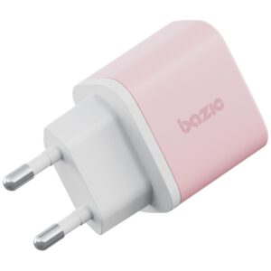 laidinis įkroviklis Bazic GoPort Velox Kit USB-C/USB-A GaN 35W su kabeliu pink - Image 3