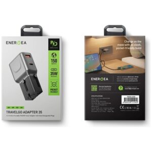 laidinis įkroviklis Energea TravelGo Adapter 35 USB-A/USB-C 35W graphite-black - Image 8