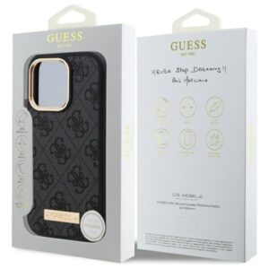 Guess GUHMP16XU4GPRK Apple iPhone 16 Pro Max 6.9" black hardcase 4G Logo Plate MagSafe - Image 8