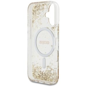 Guess HC Resin Bottom Glitter dėklas skirtas Apple iPhone 16 MagSafe gold - Image 7