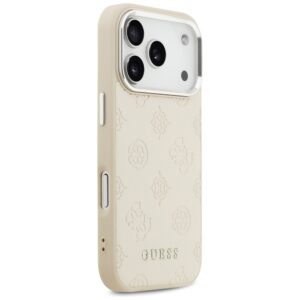 Guess Peony Hot Stamp Script MagSafe dėklas skirtas Apple iPhone 17 Pro Beige - Image 4