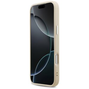 Guess Peony Hot Stamp Script MagSafe dėklas skirtas Apple iPhone 17 Pro Max Beige - Image 5