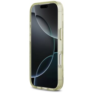 Dėklas Guess IML Glitter Flowers Triangle MagSafe skirtas Apple iPhone 17 Pro Max žalios spalvos - Image 5