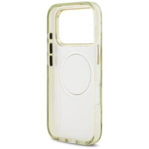 Dėklas Guess IML Glitter Flowers Triangle MagSafe skirtas Apple iPhone 17 Pro Max žalios spalvos - Image 7