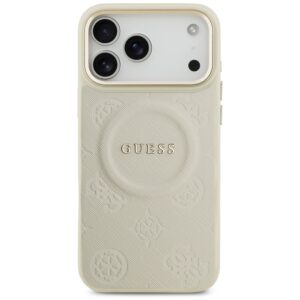 Dėklas Guess Peony Hot Stamp MagSafe skirtas Apple iPhone 17 Pro Max beige - Image 3