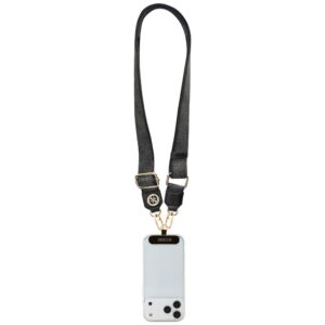 Universal lanyard Guess CBDY 4G Tether Patch Strass Metal Logo juodos spalvos - Image 4