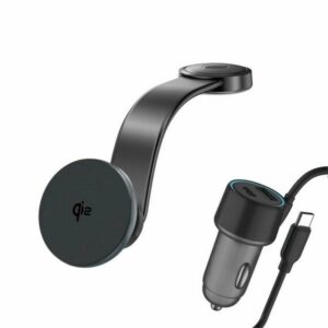 4smarts automobilinis telefono laikiklis ir belaidis įkroviklis Car Charging 15W+pilkos spalvos 540988