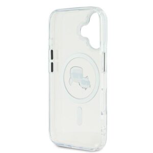 Karl Lagerfeld KLHMP16SHLSKCH Apple iPhone 16 6.1" baltos spalvos hardcase IML Metal Karl&Choupette Head MagSa - Image 7