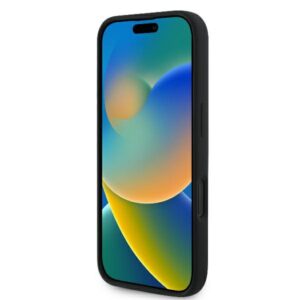 Karl Lagerfeld KLHMP16SSKCHPPLK Apple iPhone 16 6.1" juodos spalvos hardcase Silicone Double Heads Print MagS - Image 5