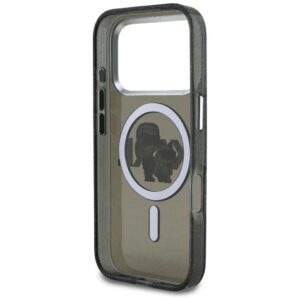 Karl Lagerfeld IML Glitter Karl & Choupette Sketch Logo MagSafe dėklas skirtas Apple iPhone 17 Pro Black - Image 7